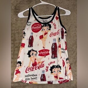 Coca Cola betty boop tank size m fits more like a small